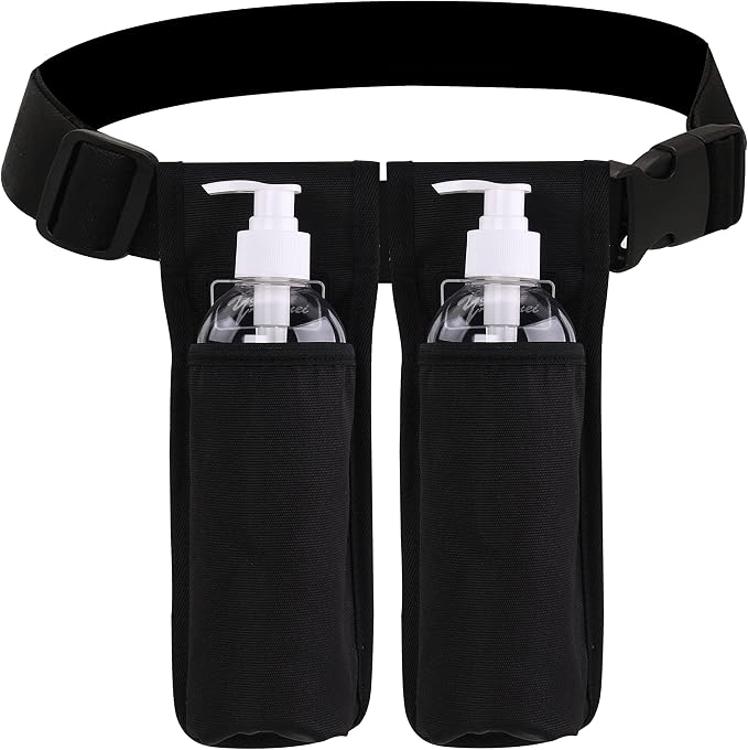 Massage Bottle Bag Massage Therapist Holster Massage Lotion Holster Massage Oil Holster（Db1KD-Black）