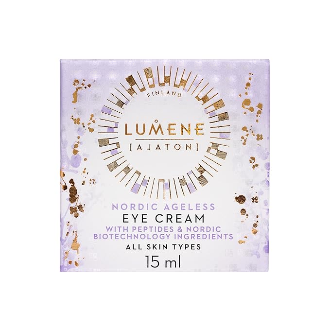 Lumene Ajaton Nordic Ageless Eye Cream - Anti Aging Eye Cream Reduces Fine Lines and Wrinkles - Antioxidant Formula Nurtures & Moisturizes Under Eye Area - Skin Firming Dark Circle Eye Cream (15ml)