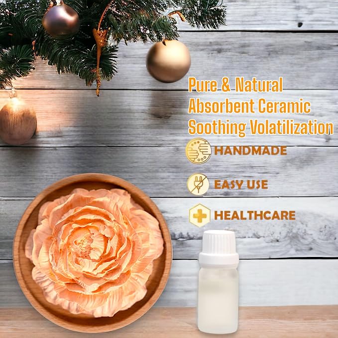 SINT Aroma Diffuser Diatomite Tree Peony Flower | Essential Oil Diffuser with Aromatherapy Fragrant Oil | Diffusers for Home, Oil Diffuser, Room Décor | Orange, Fig Fragrance 10 ML
