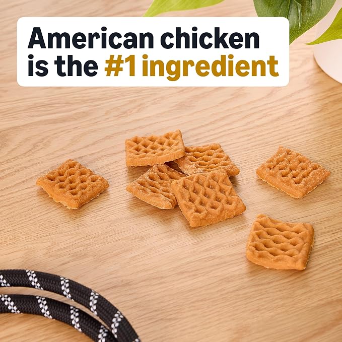 Amazon Basics Dog Treats Chicken and Waffle Bites 24oz (Previously Wag)