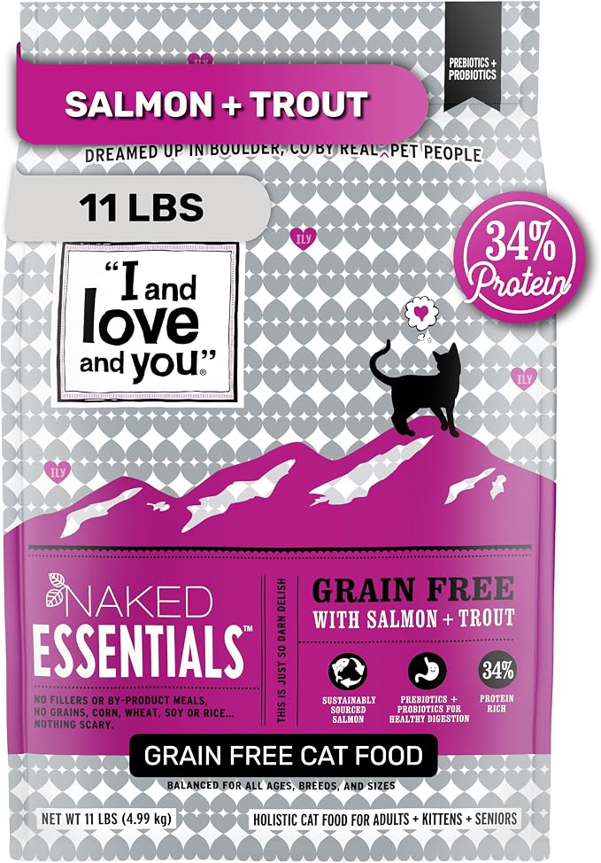 I AND LOVE AND YOU Naked Essentials Dry Cat Food, Salmon & Trout | 11lb