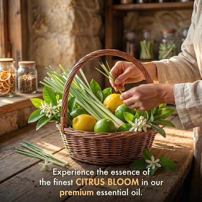 Citrus Bloom Scent DE LUmiQUE Calming Essential Oil Blend, 100% Natural Aromatherapy Grade, 10ml / 0.34 Fl Oz