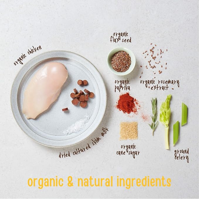 Full Moon USDA Organic Chicken Training Treats Healthy All Natural Dog Treats Human Grade 175 Treats 6 Ounce (Pack of 1) | Organic Chicken, Human Grade, No corn, No wheat, No soy, Glycerin Free, Made in the USA