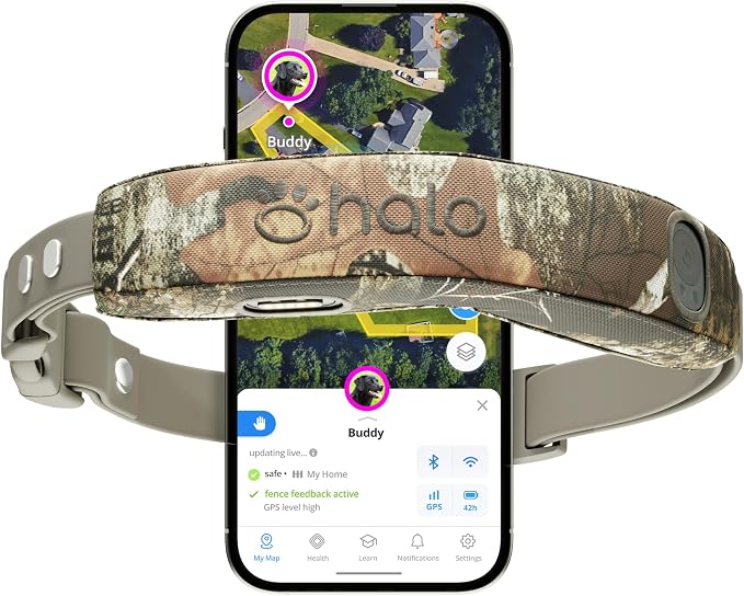 Halo Collar 5 GPS Wireless Dog Fence, Realtree Camo | Keep Your Dog Safe with Custom Boundaries, Real-Time Tracking, and Instant Alerts at Home, Away, or Off-Grid