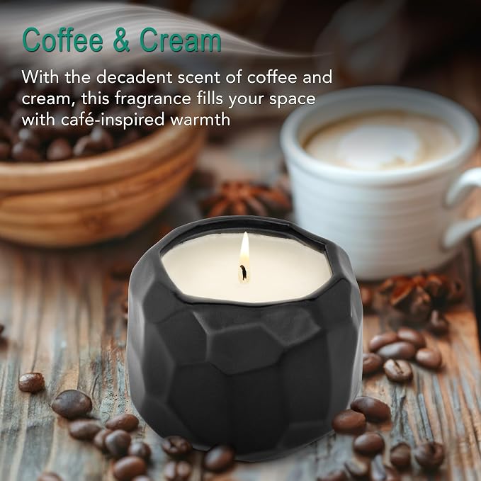 Hyggelight - The Growing Candle, Lemongrass Scented, 13oz Ceramic Pot, Single Wick Aromatherapy Candles, 100% Soy for Women and Men, Emma