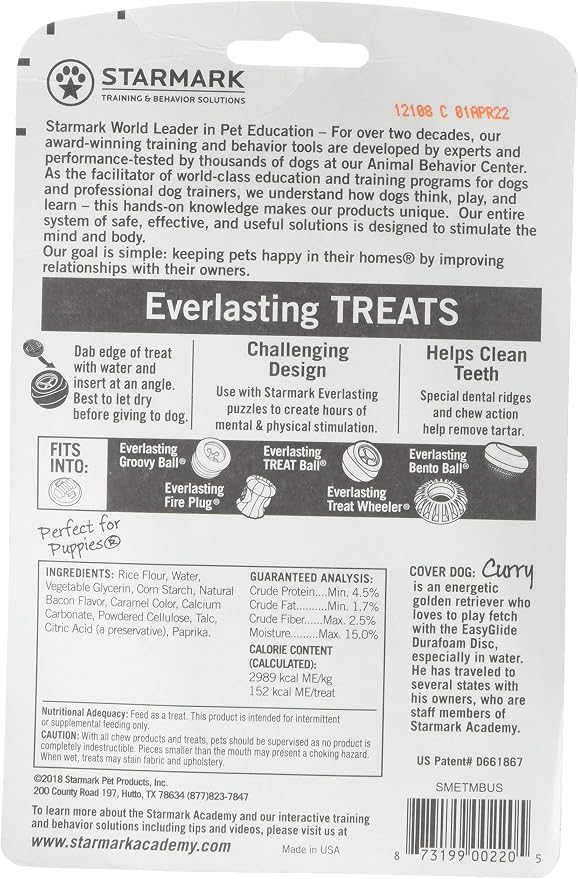 Starmark Everlasting Dental Chew, Bacon Flavored, Medium, 8 Count