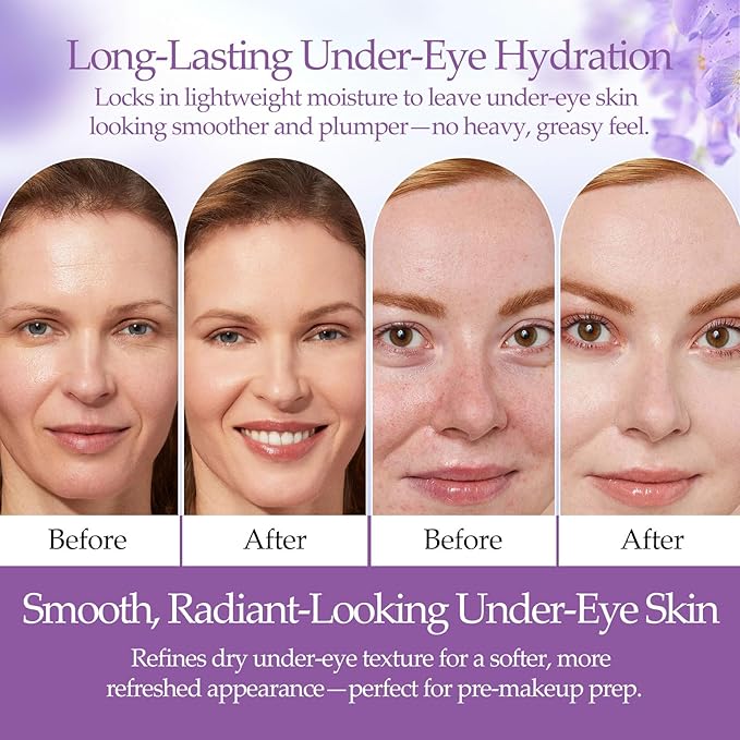 Eye Balm Stick, Under Eye Stick for Puffiness & Fine Lines, Portable Anti-Aging Moisturizer Wrinkle Balm for Eyes, Face & Neck 0.25 Fl Oz