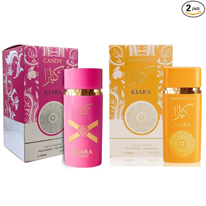 A CENTER Ka Candy &Ka Mango Punch Perfume Set for Women - Floral Fragrance Gift Set with Gourmand, Fruity,Tropical,Vanilla| 3.4 Fl Oz Each Eau De Parfume for Daily Use