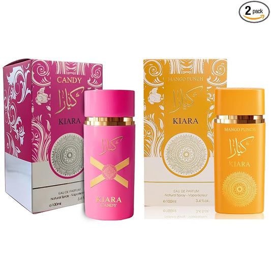 A CENTER Ka Candy &Ka Mango Punch Perfume Set for Women - Floral Fragrance Gift Set with Gourmand, Fruity,Tropical,Vanilla| 3.4 Fl Oz Each Eau De Parfume for Daily Use
