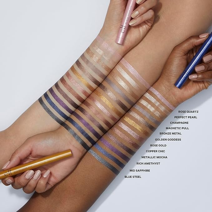 e.l.f. No Budge Shadow Stick, Long-Lasting Cream Eyeshadow Stick For High-Pigment, Metallic Color, Vegan & Cruelty-Free, Rose Quartz