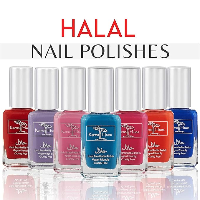 Karma Naturals Certified Halal Nail Polish - Breathable & Water Permeable, Wudu Friendly (Aziza)