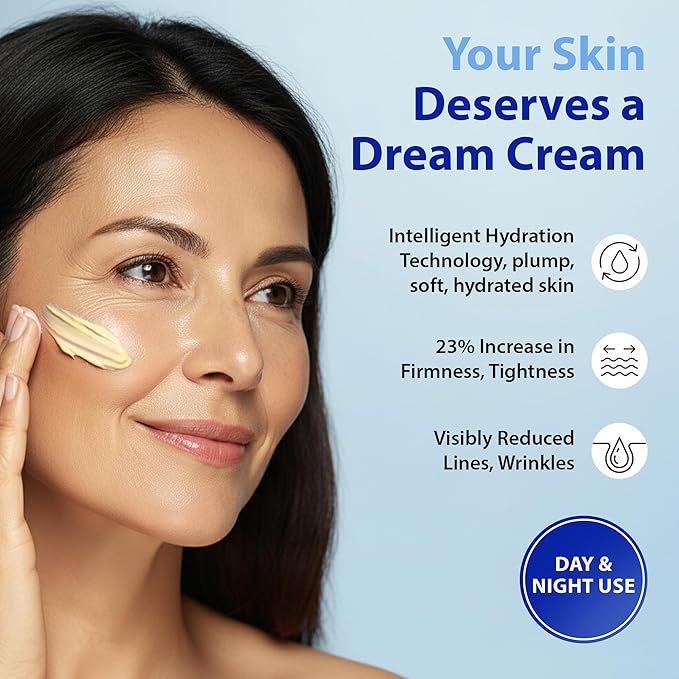 Dr. Denese HydroShield Dream Cream 1.7 oz – Advanced Moisturizer with Ceramides, Retinol and Peptides for Smooth Radiant Skin, Improved Elasticity and Deep Hydration – Doctor Developed, Cruelty Free