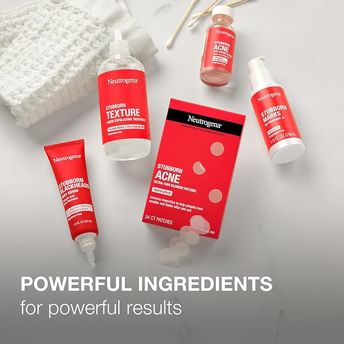 Neutrogena Stubborn Acne AM Face Treatment with 2.5% Micronized Benzoyl Peroxide Acne Medication, Oil-Free Daily Facial Treatment Reduces Size & Redness of Breakouts, Paraben-Free, 2.0 oz | 2.5%, Acne Medication, Oil-Free, Paraben-Free