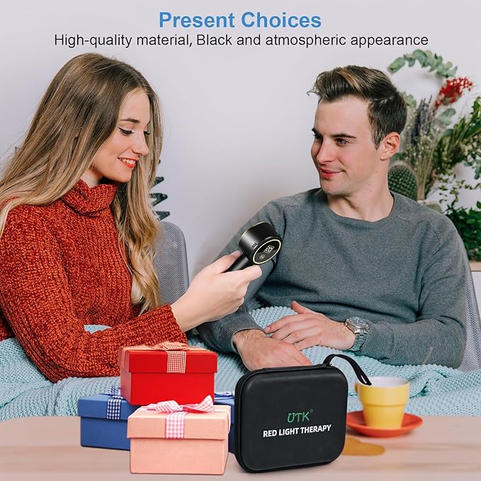 UTK Red Light Therapy for Body Pain Relief, 470:660:850:940nm Wavelengths Red Lights, Handheld Infrared Light Therapy Wand, Infrared Therapy for Joints, Muscle Recovery