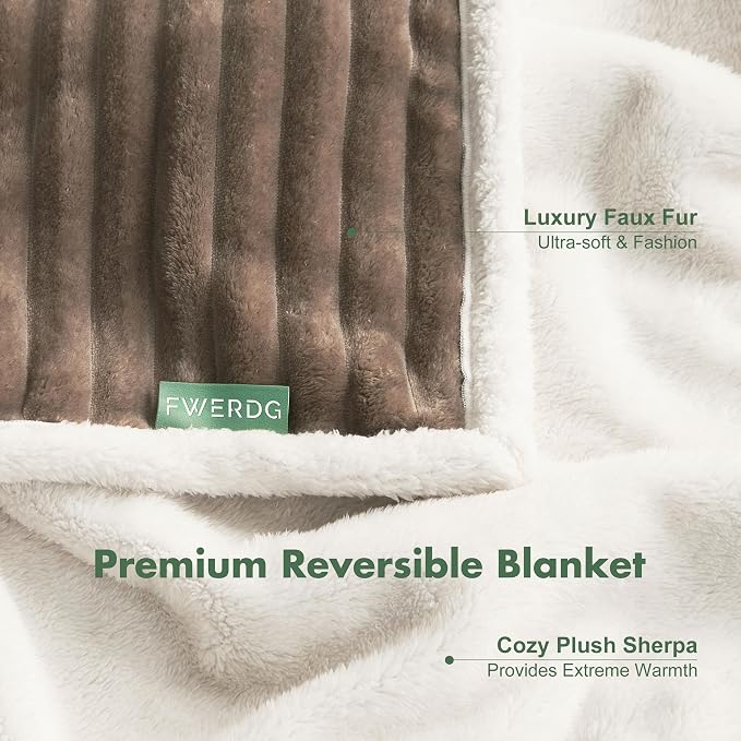 Waterproof Puppy Blankets for Small Dogs - Cozy Fleece Calming Cat Blanket for Couch Furniture Protector, Washable Dog Blankets for Indoors & Outdoors, Brown, 25"x35"