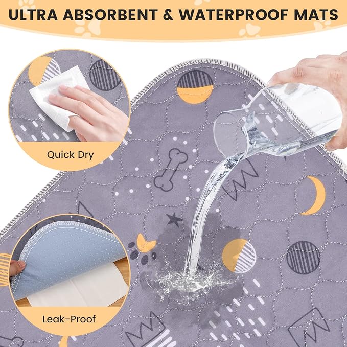 UPSKY Washable Pee Pads for Dogs 2 Pack 48” x 60” Reusable Puppy Pads Waterproof Pet Training Pads, Non-Slip Dog Mats Fast Absorbent Whelping Pads for Playpen, Potty, Crate, Bed