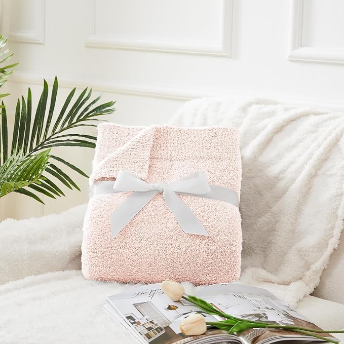 Kids Blanket for Boys Girls 30x40 inches, Soft Cozy Warm Fuzzy Swaddle Throw Blanket for Crib Stroller, Pink