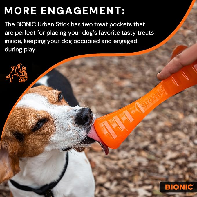 BIONIC Urban Stick Dog Toy for Dogs Up to 20 lbs, Small