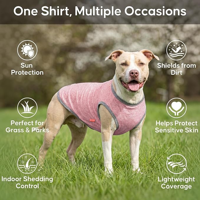 KYEESE 2Pack Dog Shirt for Medium Dogs Sun Protection Tank Top for Summer | Reflective for Safety, Lightweight & Breathable, Shedding Control, Skin-Friendly for Sensitive Dogs, Easy On/Off, Quick Dry