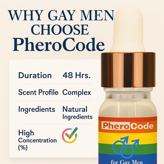 Gay Pheromone Cologne for Men Original 0.17 fl oz - 48-Hour Long Lasting Body Oil Crafted for Gay Men - Men's Cologne Perfume Pheromone Oil with Natural Orange Blossom and Sandalwood