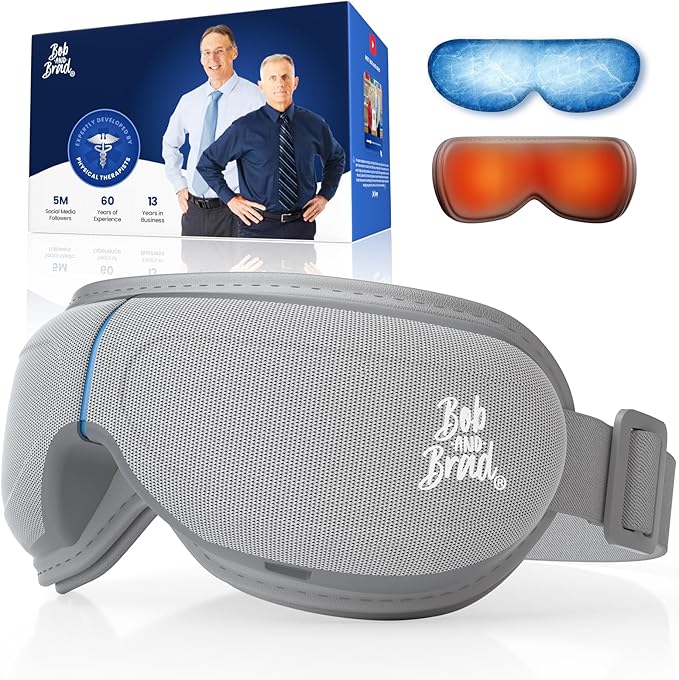 BOB AND BRAD Eye Massager with Heat and Cooling, EyeOasis 2 Eye Mask for Migraines FSA Eligible/HSA Eligible, Heated Face Massager for Eyes Strain Dry Eye Migraine Relief, Improve Sleep