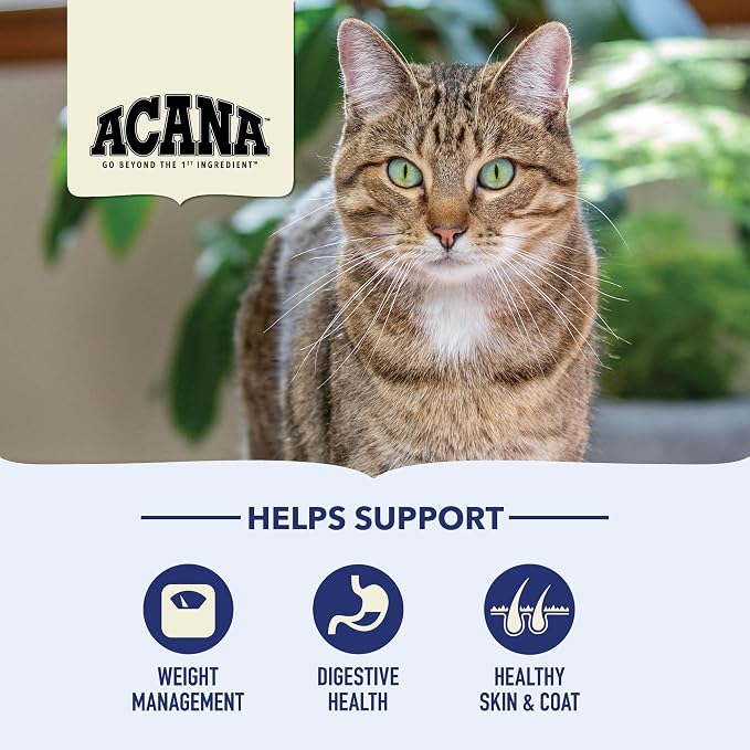 ACANA Indoor Entrée Fish Recipe Dry Cat Food 4lb Bag | High Protein, Made in the USA, Includes Probiotics, Omega-3 Fatty Acids, Digestive Health, Global Quality Ingredients