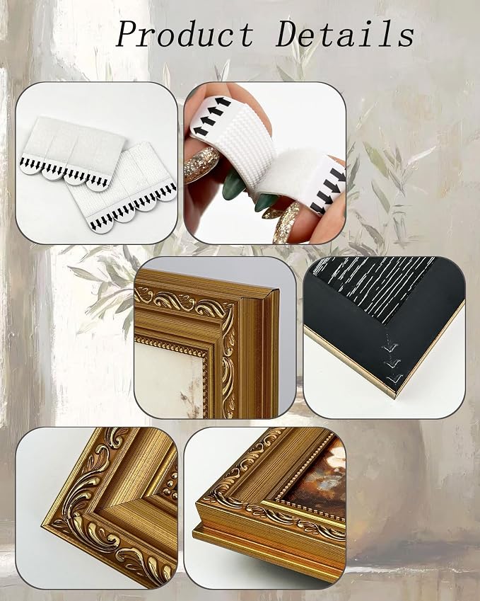 Vintage Gold Framed Wall Art Rustic Olive Branch Canvas Prints 16x24in | Farmhouse Still Life, Neutral Potted Plant Paintings, For Living Room Bedroom Kitchen
