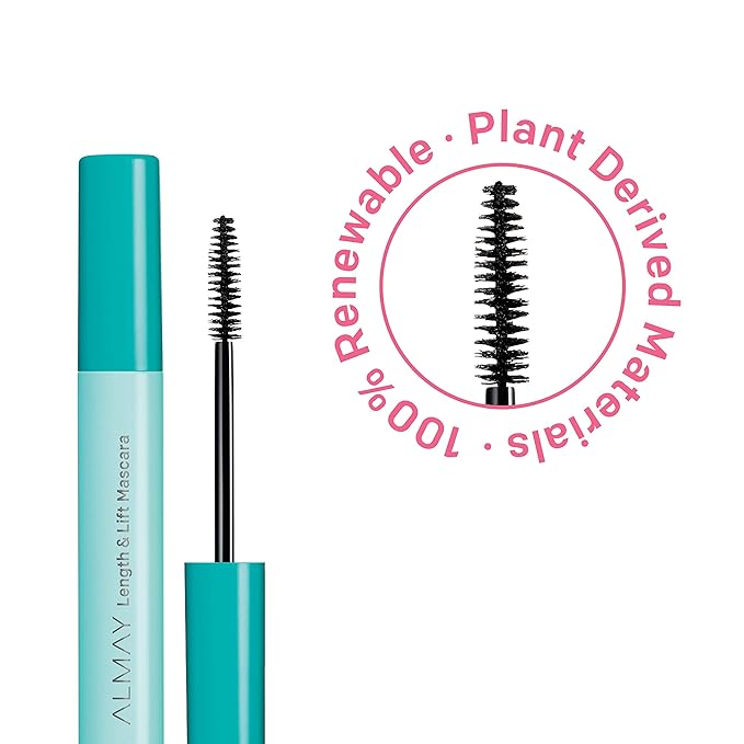 Almay Lengthening Mascara, Volume & Lift, Eye Makeup, Hypoallergenic and-Fragrance Free, 030 Black Brown, 0.24 fl oz.
