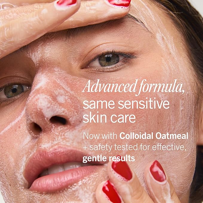 First Aid Beauty Ultra Gentle Cream-to-Foam Pure Facial Cleanser – Makeup Removing Face Cleanser - Face Wash with Colloidal Oatmeal & Glycerin, for Sensitive, Acne & Blemish-Prone Skin, 10 oz