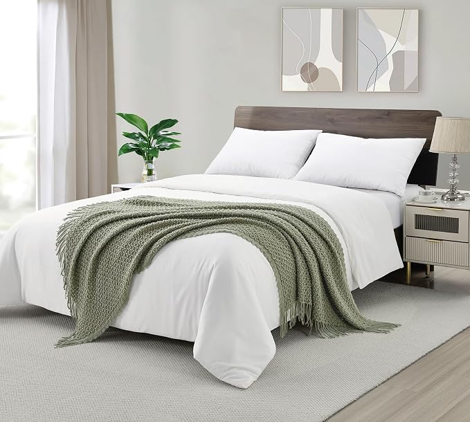 CREVENT Farmhouse Boho Knitted Throw Blanket for Couch Sofa Chair Bed Home Decoration, Soft Warm Cozy Light Weight for Spring Summer Fall (50''X60'' Christmas Set)