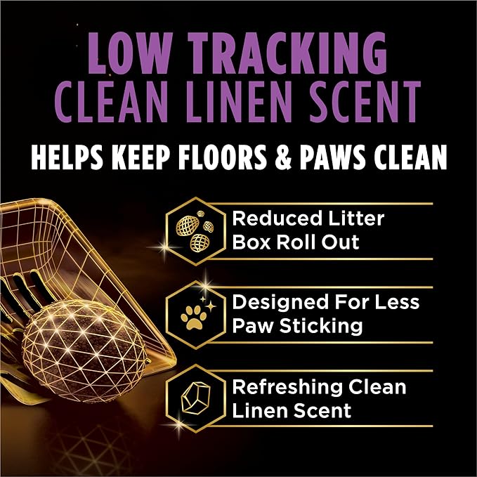 Purina Tidy Cats Performance Plus Tidy Feet Unscented Clumping Cat Litter, Low Tracking Odor Control, 22 lb. Box