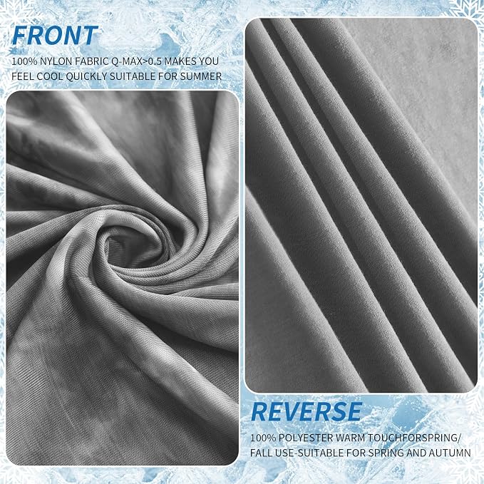 Guohaoi Cooling Blanket for Hot Sleepers and Night Sweats 60"x90" Full Size | Arc-Chill Q-Max >0.5 Cool Fiber,100% Oeko-Tex Certified Lightweight Summer Blanket for Travel/Outdoor Ultra Cold Breathable