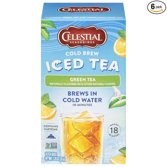 Celestial Seasonings Cold Brew Green Iced Tea 18 Count