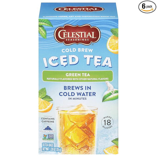 Celestial Seasonings Cold Brew Green Iced Tea 18 Count