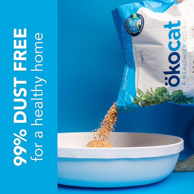 ökocat Original Natural Wood Clumping Cat Litter, Odor Control 18.8 lbs
