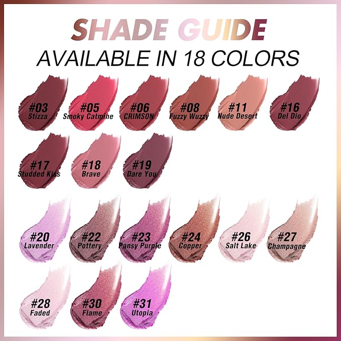 FOCALLURE Ultra Chic Lipstick,Rich Vitamin E Lip Crayon,Lightweight Color without Drying or Fading,Long Lasting Lips Makeup,#31 Utopia
