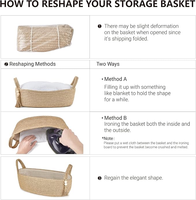 Mkono Toilet Paper Basket, Boho Bathroom Decor, Small Storage Organizer | Brown, 15.7"L x 6"W, Back of Toilet Basket, Decorative Woven Tray with Handles, Space-Saving, Living Room Bedroom, 1 Pack