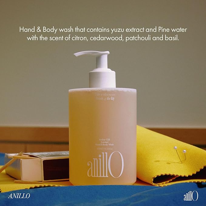 Amber528 Body Wash – Vegan, Sulfate-Free Cleanser with Yuzu & Amber, Hydrating & Soothing, pH-Balanced, Gentle for All Skin Types, Subtle Scent, 15.22 fl. oz