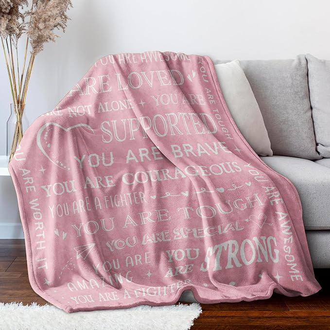 Get Well Soon Gifts for Women Men- Inspirational Gifts Blanket | Feel Better After Surgery Gifts for Sick, Thinking of You Present for Friend Sister, Sympathy Gift for Him Her, 80'' x 60''