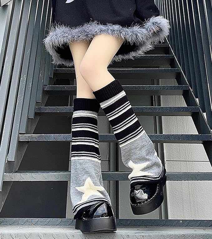 Sexybody Women's Leg Warmers Fashion Knit Warmers Long Socks Cute Y2K Kawaii Japanese Lolita Harajuku Accessories for Girls