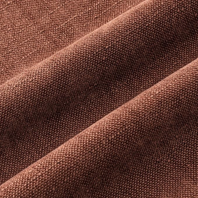 MIULEE Textured Chenille Throw Pillow Covers 20x20 Inch Red Taupe | Pack of 2 Decorative Soft Throw Pillows, Solid Textured Cushion Covers, Modern Home Decor for Couch Sofa Bedroom Living Room