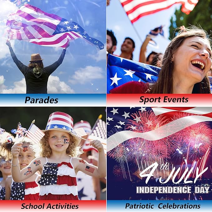 Red White and Blue Body Glitter,Patriotic Pride Hair Glitter for Kids,4th of July Accessories Outfits for Women Face Glitters Makeup Chunky Sequins,Fourth of July Accessories (Patriotic Themed)