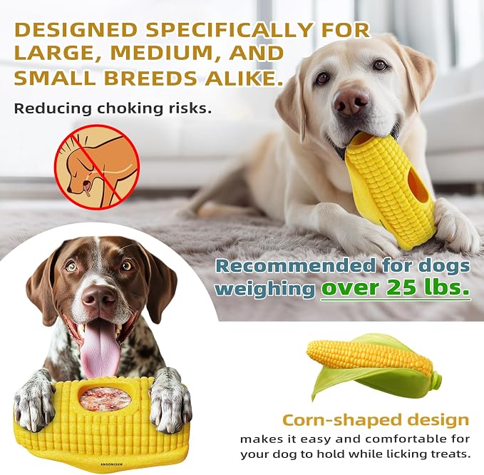 Ansoniser Long-Lasting Interactive Dog Toy - Corn Cob Chew Toy
