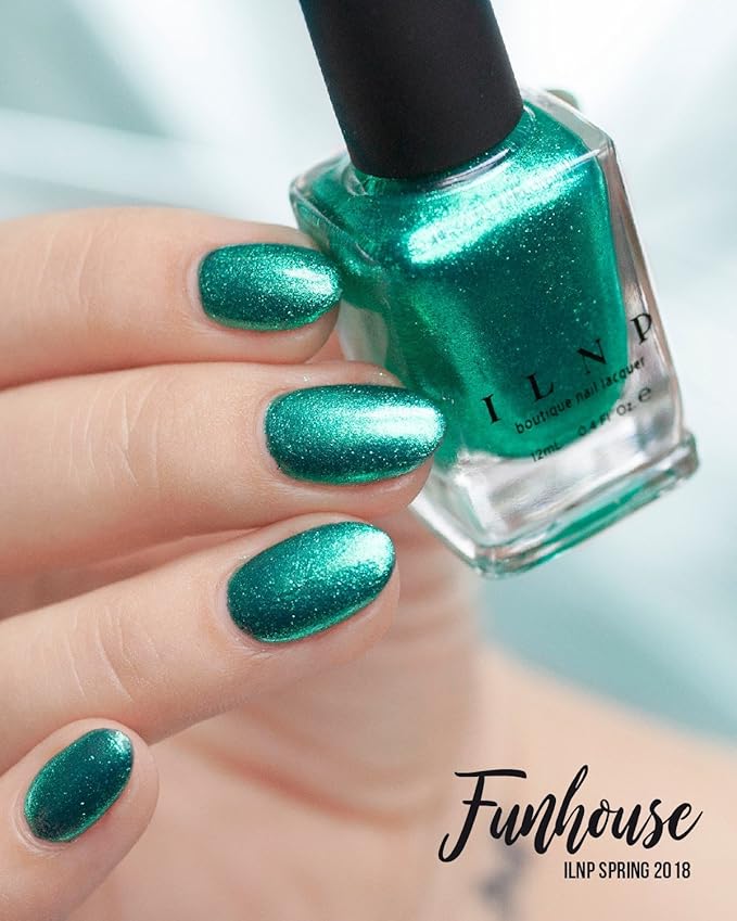 ILNP Funhouse - Carribean Green Ultra Metallic Bright Nail Polish