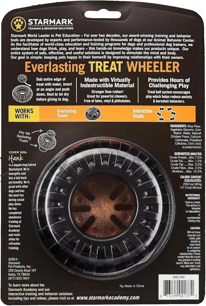 Starmark Everlasting Treat Wheeler Dog Chew Toy Small For Dogs under 15 pounds