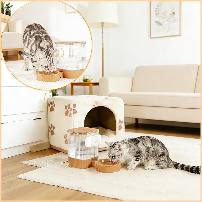 Small Pet Automatic Water Dispenser 1.6L - High-Temp Resistant, Detachable Easy to Clean, Non-Spill Auto Water Level | Food Grade Cage Mountable Feeder for Rabbit, Cat, Guinea Pig, Call Duck, Puppy