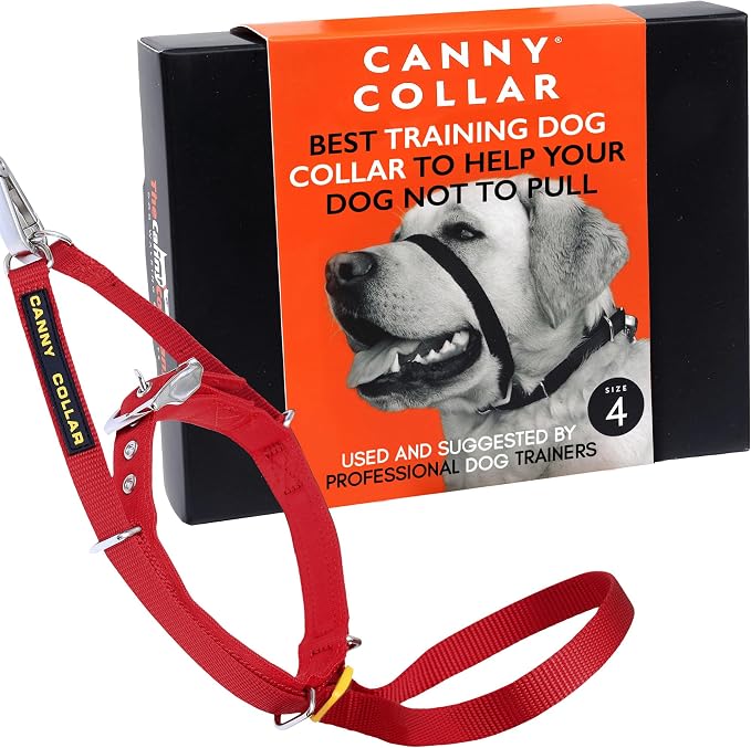 Canny Gentle No-Pull Dog Training Head Collar to Stop Pulling Red Size 4