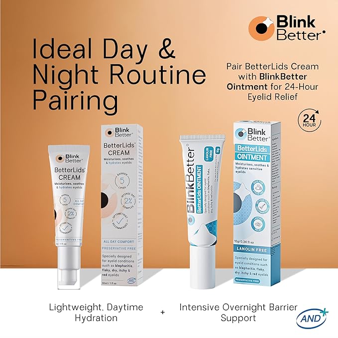 BlinkBetter BetterLids Restore Eyelid Cream – Barrier Support to Hydrate, Soothe & Moisturise Dry, Itchy, Red & Sensitive Eyelids – Lightweight Daily Formula with 3% Oat & Ceramides, 1 fl oz