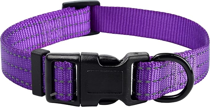 Mile High Life Reflective Dog Collar, Adjustable Lightweight Quick Release
