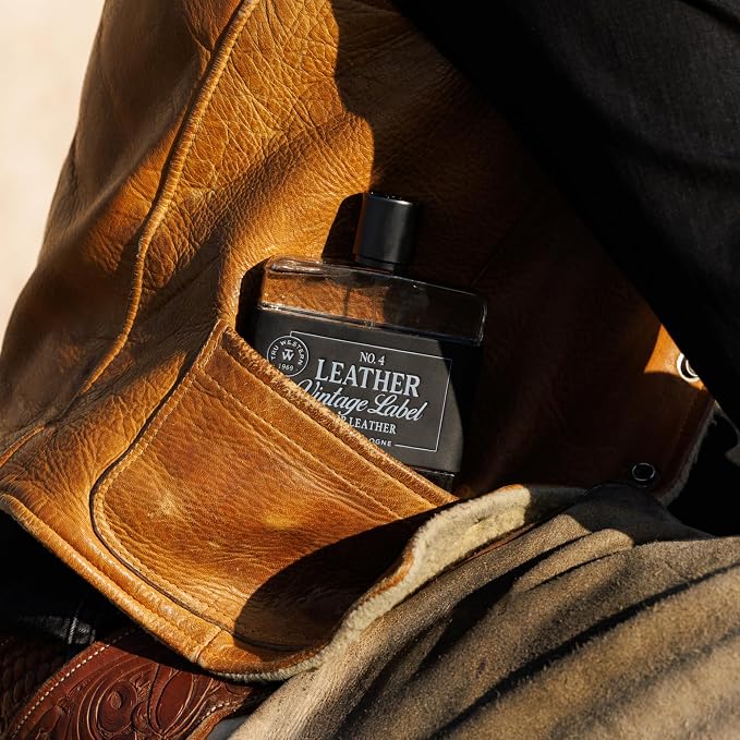 Tru Western Private Reserve Leather No. 4 for Men – Small Batch Scent with Deep Leather, Crystal Salt, Smoky Accords & Black Amber – Masculine Fragrance Spray – 3.4 fl oz / 100 mL